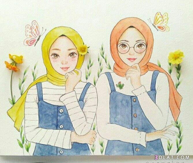 صديقات محجبات انمي 2