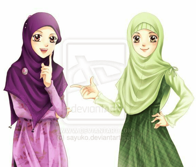 صديقات محجبات انمي 5