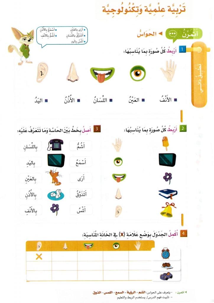 تمارين الحواس الخمس 1