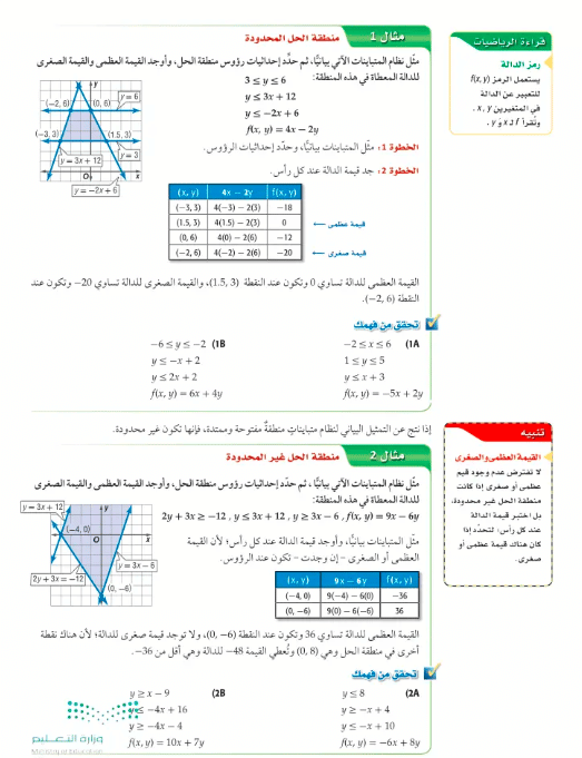 البرمجة الخطية والحل الأمثل  2