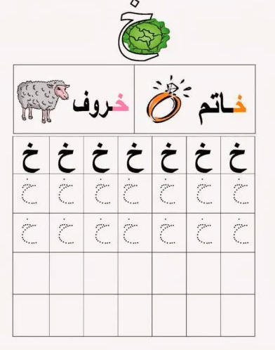 ورقـة عمل الحروف العربية للاطفال 3