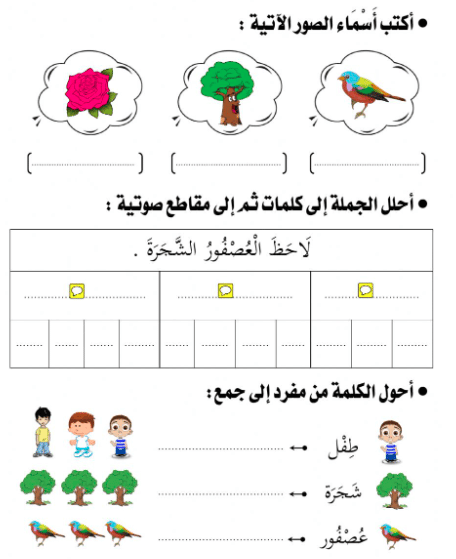 ورقــة عمل الشجرة 2