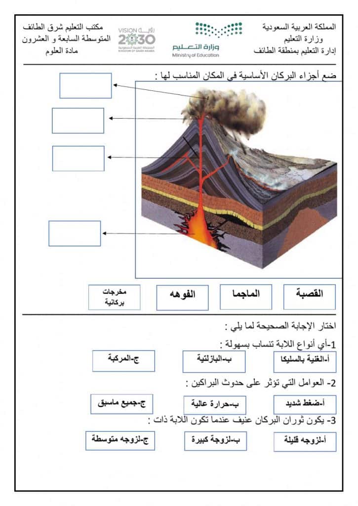 ورقـة عمل الزلازل ثالث متوسط  4