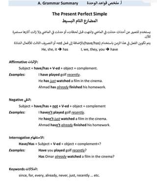 ورقــة عمل المضارع التام 2