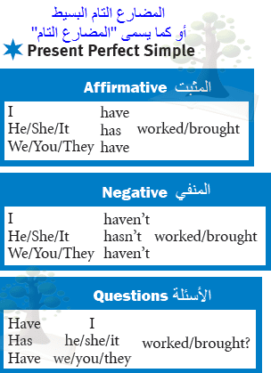 ورقــة عمل المضارع التام 3