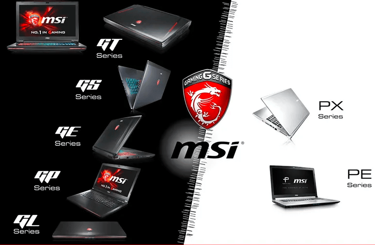 فئات لابتوب MSI