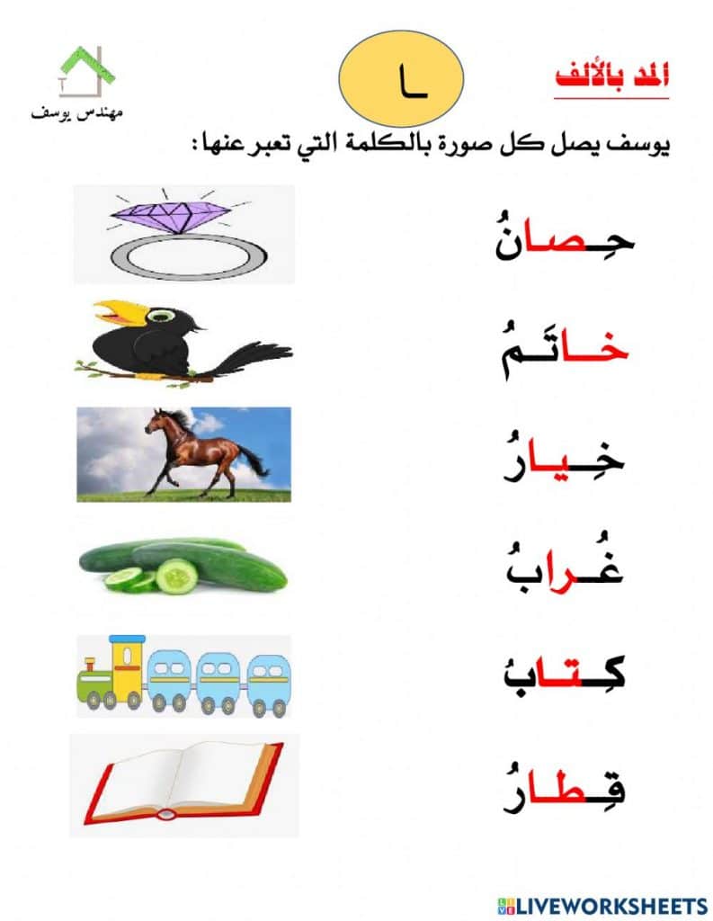 تدريبات على المد بالألف