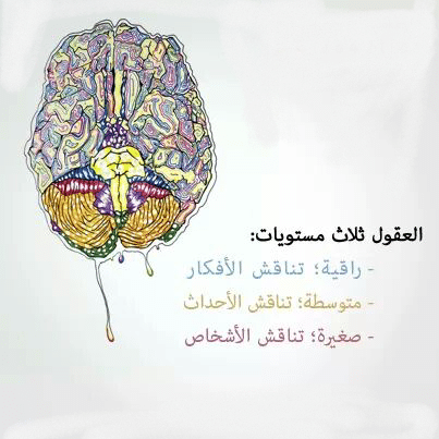 العقول الراقية تتكلم بالافكار