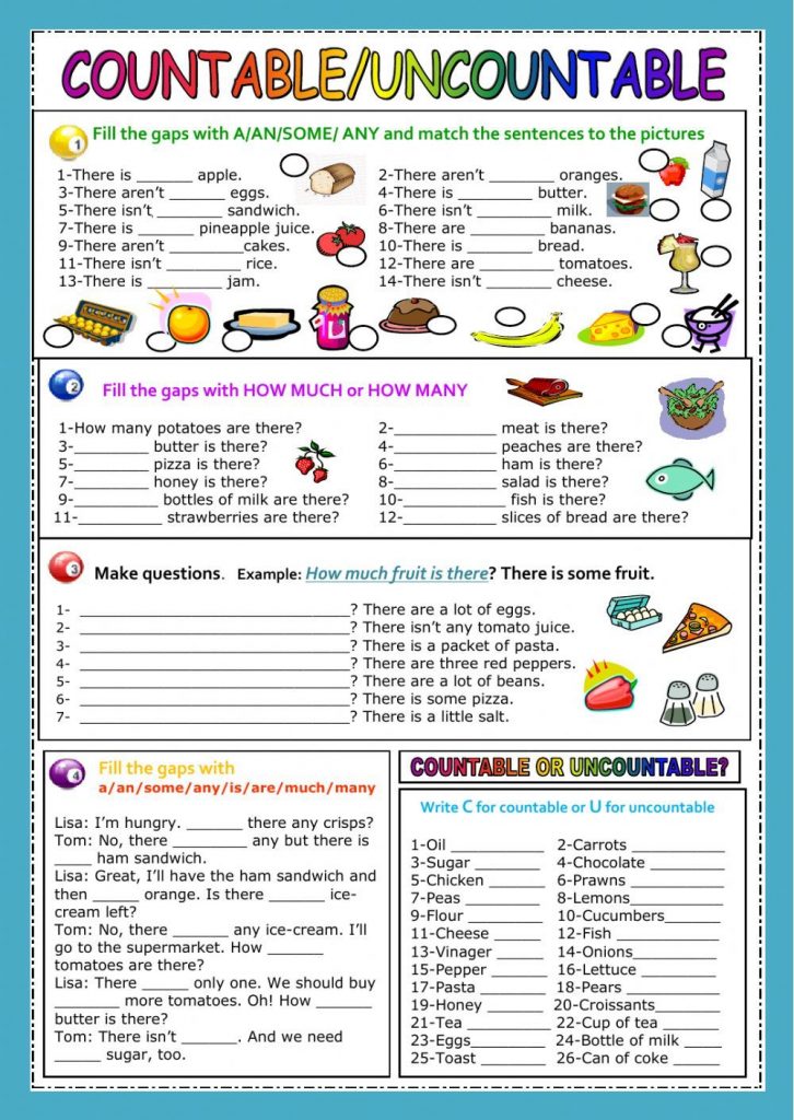 ورقة عمل عن countable uncountable