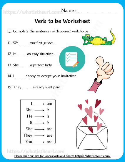 تمارين على verb to be للاطفال 1