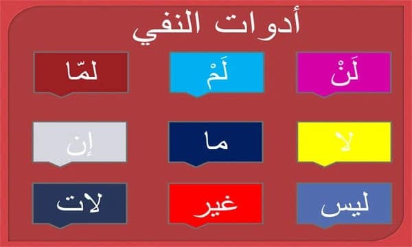 تمارين على أدوات النفي