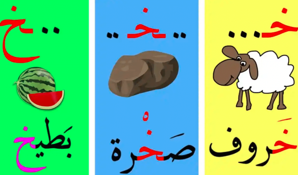 جمل بحرف الخاء للاطفال