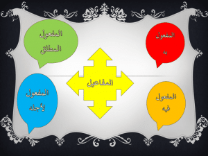 انواع المفاعيل في اللغة العربية