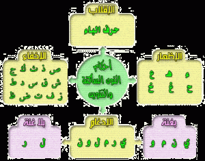 أحكام النون الساكنة والتنوين