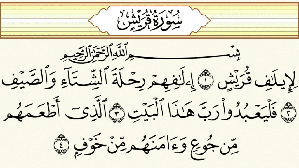 شرح سورة قريش للاطفال