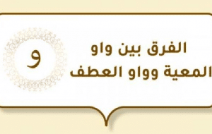 الفرق بين واو المعية وواو العطف