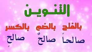 جمل فيها تنوين