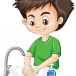 ملصقات غسل اليدين