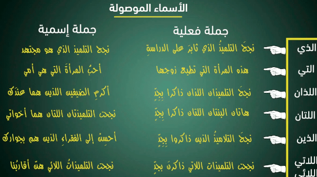 جمل فيها كلمة اللواتي