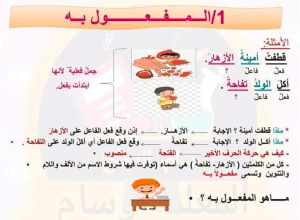 جمل فيها مفعول به
