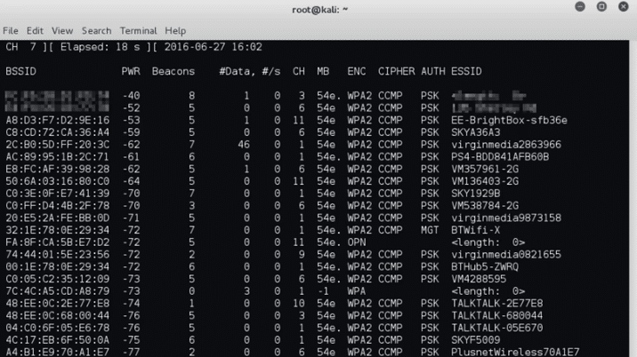 Some of the tools that help hack the 
 6 wi-fi into the Kalilinux system