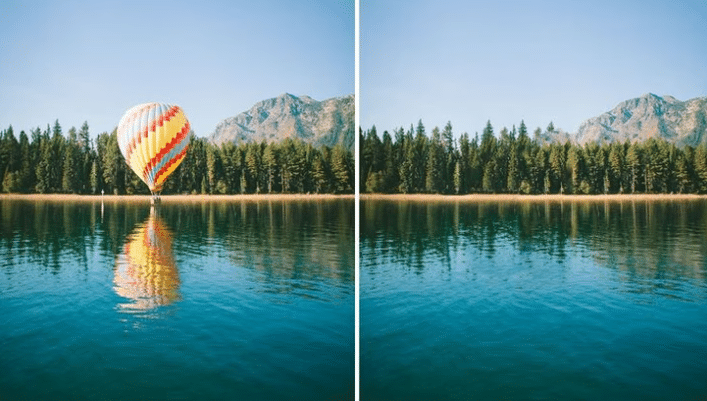 Remove objects from AI images online