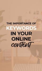 Importance of using appropriate keywords in site content to enhance search engine