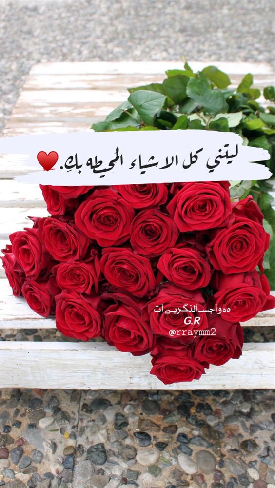 ورد مكتوب عليها كلام حب4