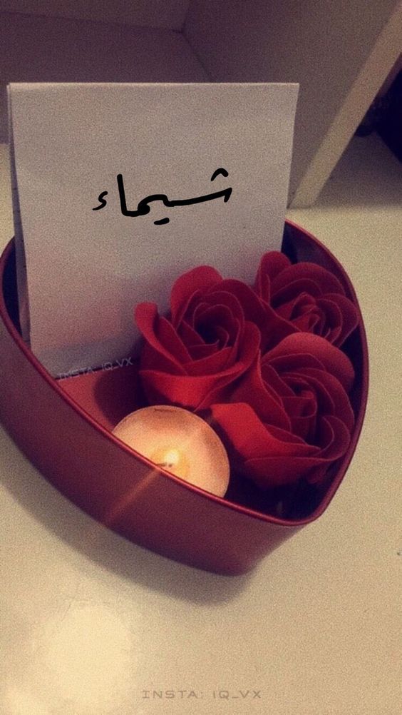 اسم شيماء مكتوب بالورد4
