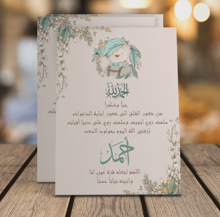 دعوة استقبال مولود إلكترونية 1