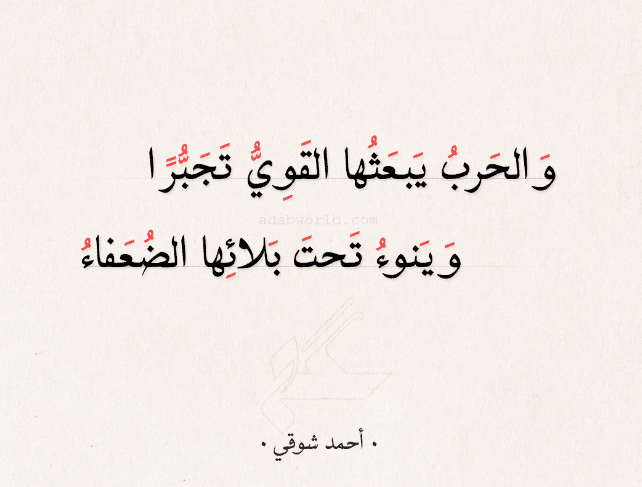 اشعار عن السلام والحرب