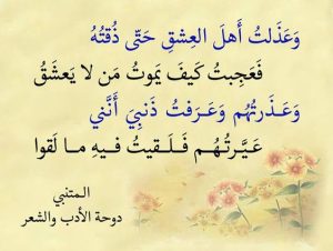 أبيات مشهورة للمتنبي