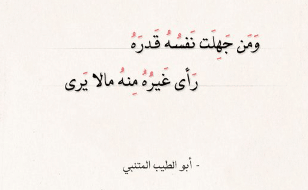 أبيات من شعر المتنبي