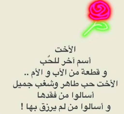 شعر عن أختي الغالية