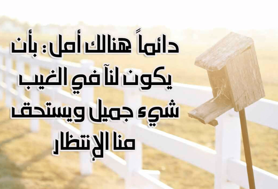 تعبير عن التفاؤل والاستبشار
