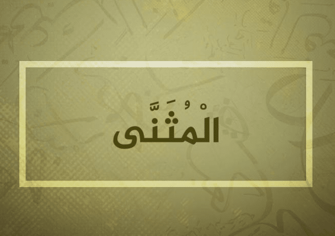 امثلة على جمل مثنى