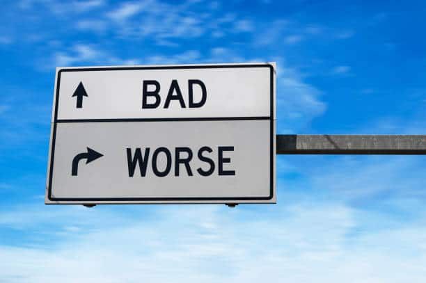معني وترجمة كلمة worse بالعربي والانجليزي
