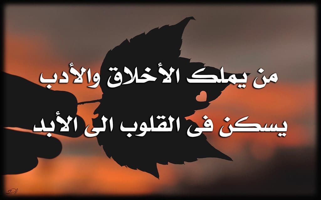 اشعار عن الاخلاق والادب