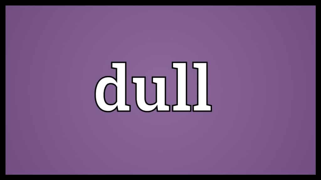 معنى وترجمة كلمة dull بالانجليزي