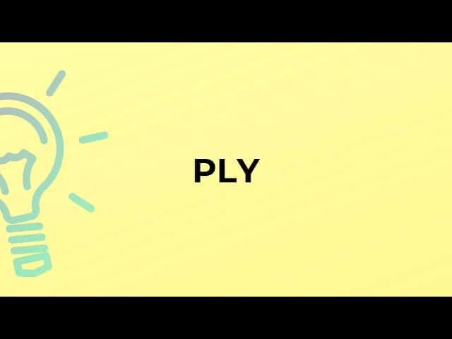 معنى ply بالانجليزي والعربي مع الأمثلة