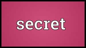 معنى كلمة secret بالانجليزي