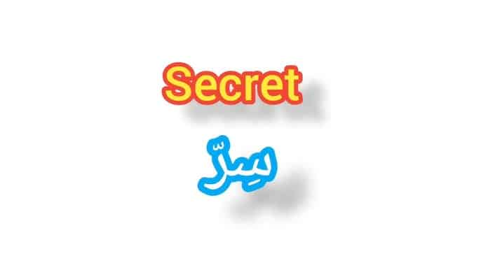 معنى كلمة secret بالانجليزي