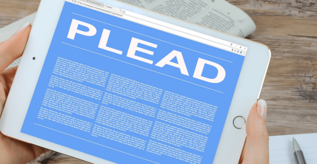 معنى plead بالعربي والانجليزي