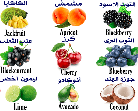 حكم عن الفواكه والخضراوات بالانجليزي مترجمة بالعربي