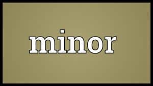 معنى كلمة minor بالانجليزي