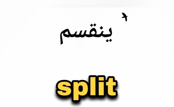 معنى كلمة split بالعربي والانجليزي