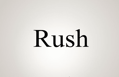 معنى كلمة rush بالعربي والانجليزي