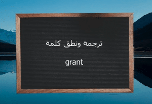 معنى grant بالانجليزي