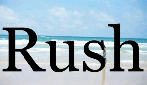 معنى كلمة rush بالعربي والانجليزي