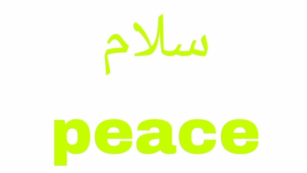 معنى وشرح كلمة peace بالانجليزي مع الامثلة